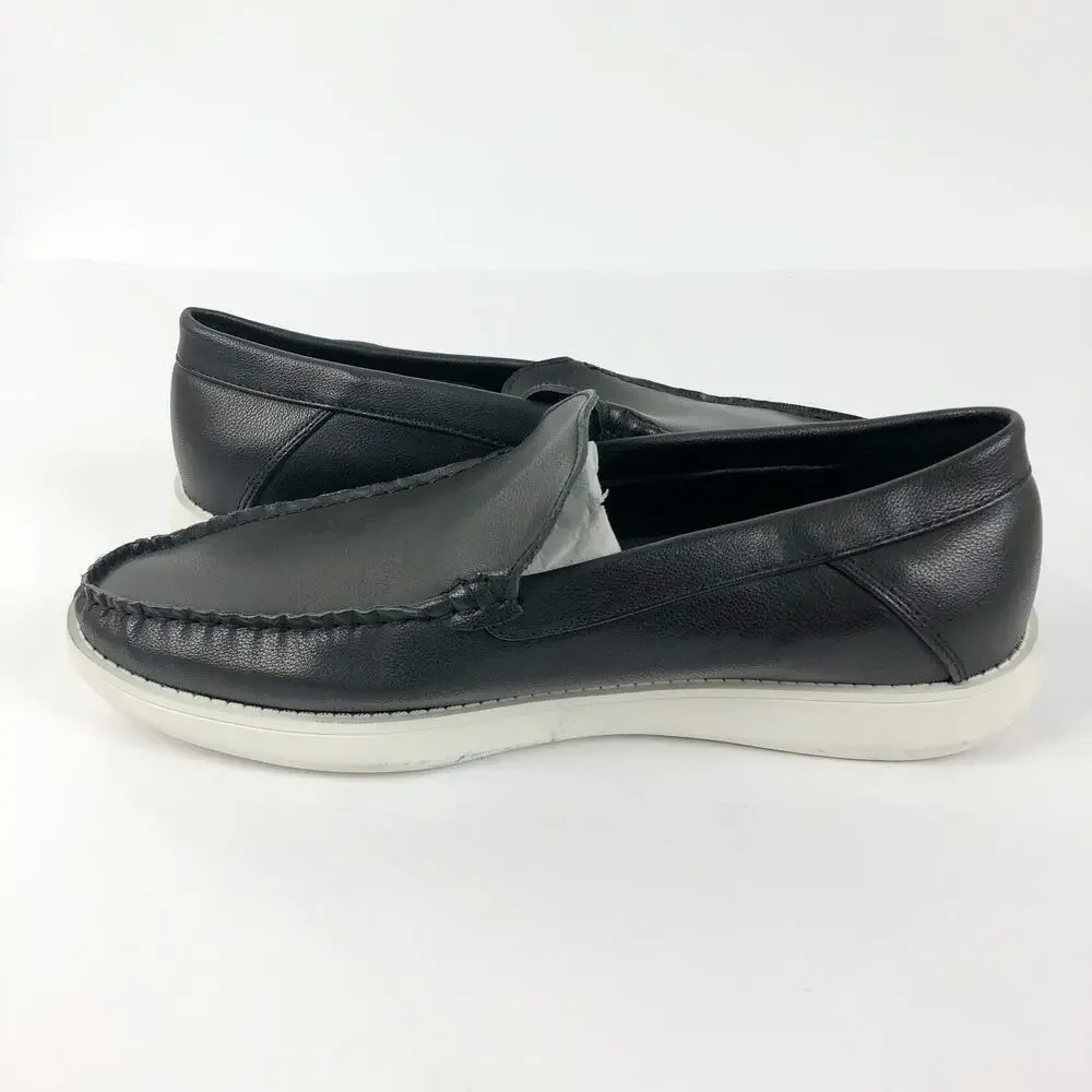 Tahari Mens Hipster Casual Loafers Size 10 Black Slip On Almond Toe